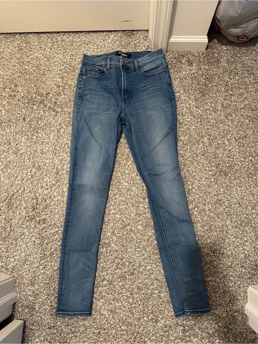 Express Stretch+ Denim Perfect Legging Jeans Light Wash Skinny Size 8R